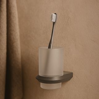 Стакан для ванной комнаты Knotlor SC103GM, оружейная сталь